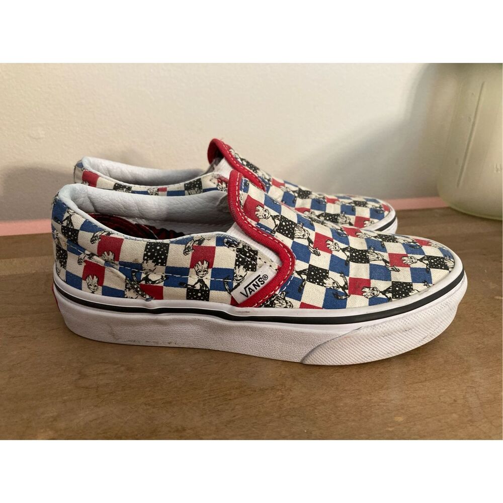 Vans size 13 kids children Marvel Groot sneakers